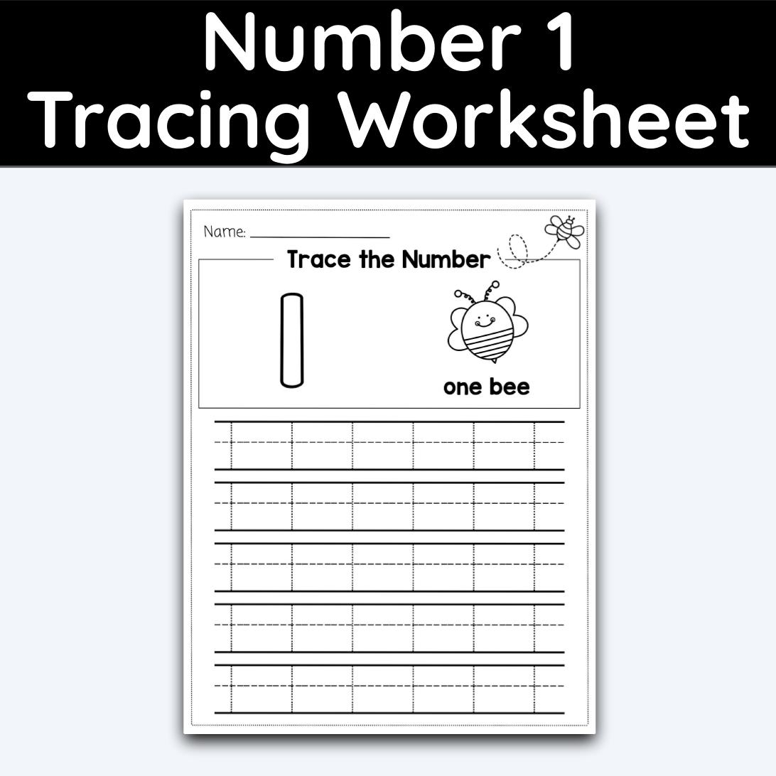 Number 1 Tracing Number Tracing Worksheet