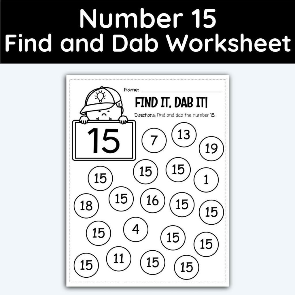 number 15 worksheet