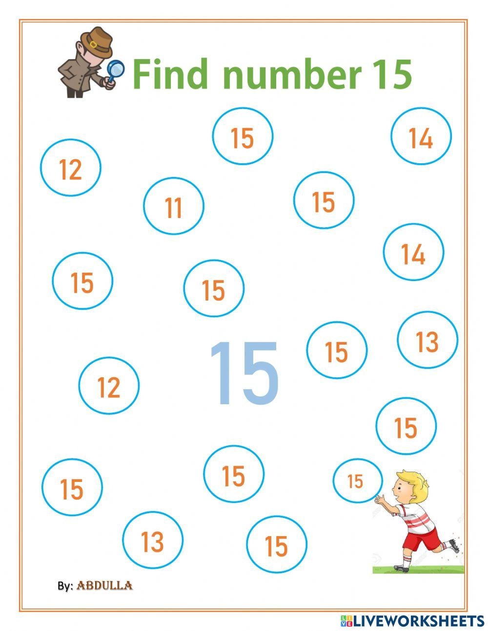 Number 15 Worksheets 15 Worksheets Worksheets Library