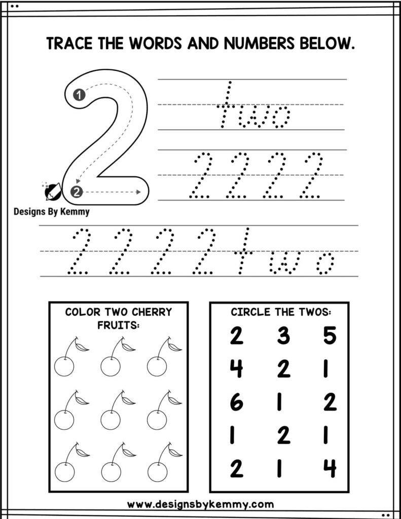 Number Tracing Worksheets From 1 10 Worksheets Library