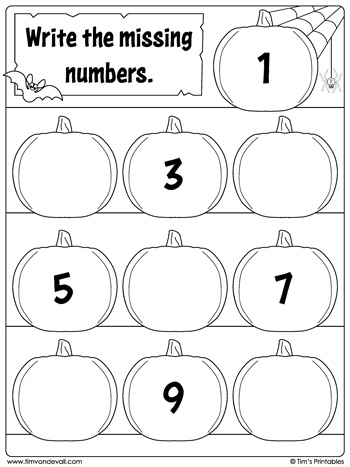numbers 1-10 worksheets