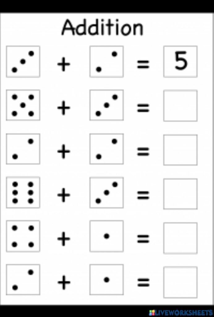 Nursery Addition Worksheet Live Worksheets Worksheets Library