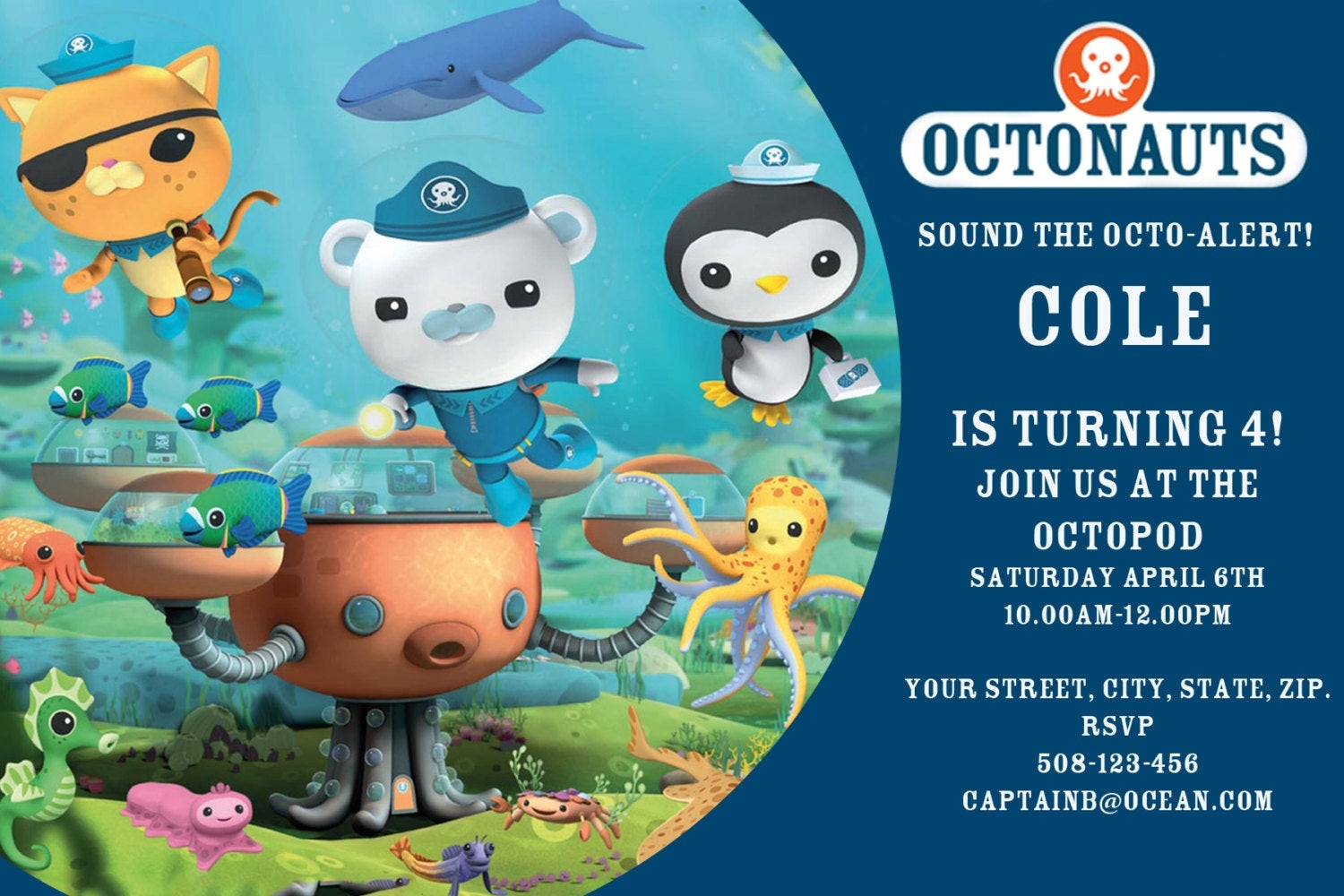 Octonauts Birthday Invitations Template Free