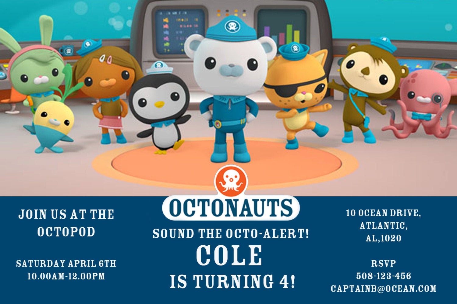 Octonauts Birthday Invitations Template Free