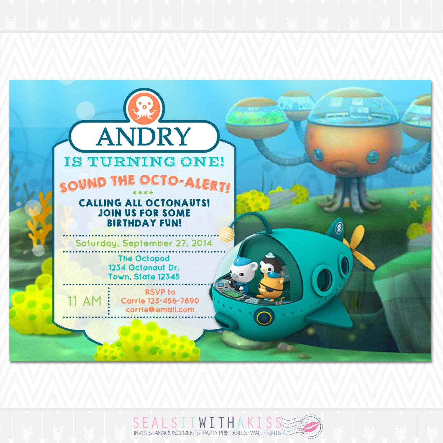 editable octonauts birthday invitations template free