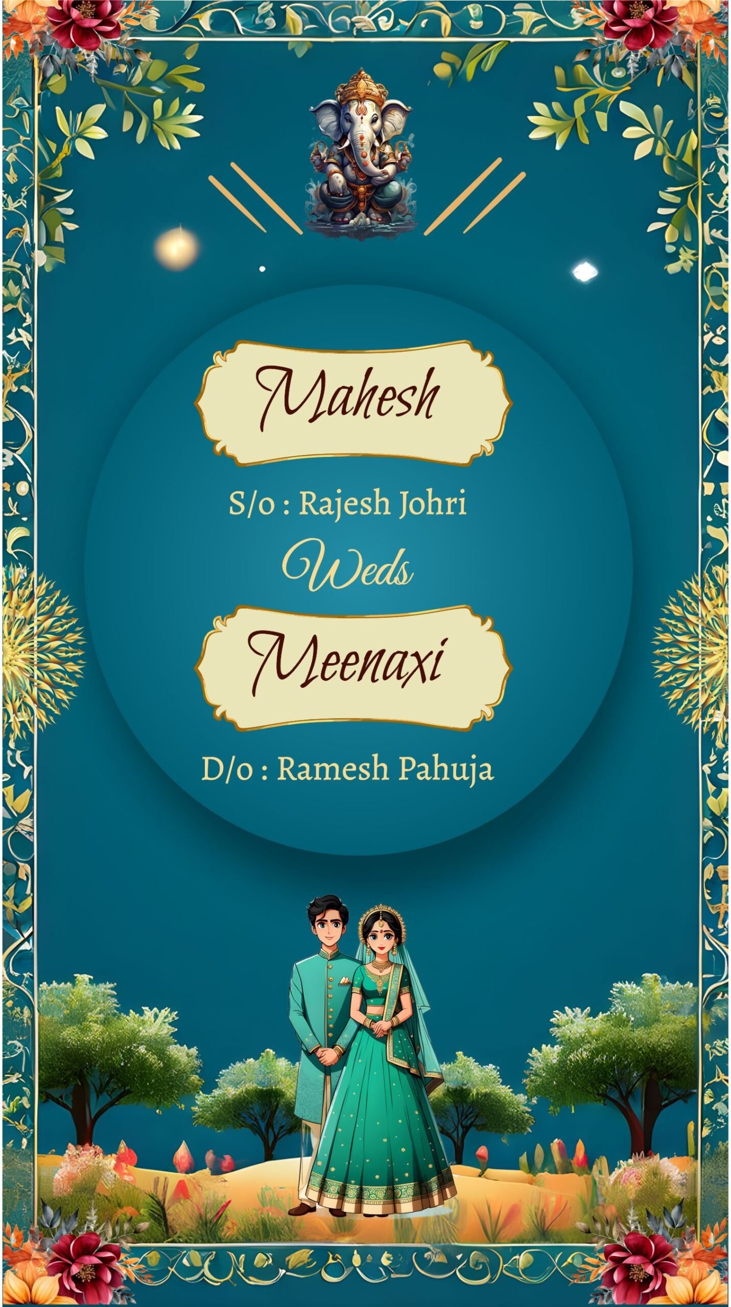Online Wedding E Invite Full Customizable E Invite Card Template 