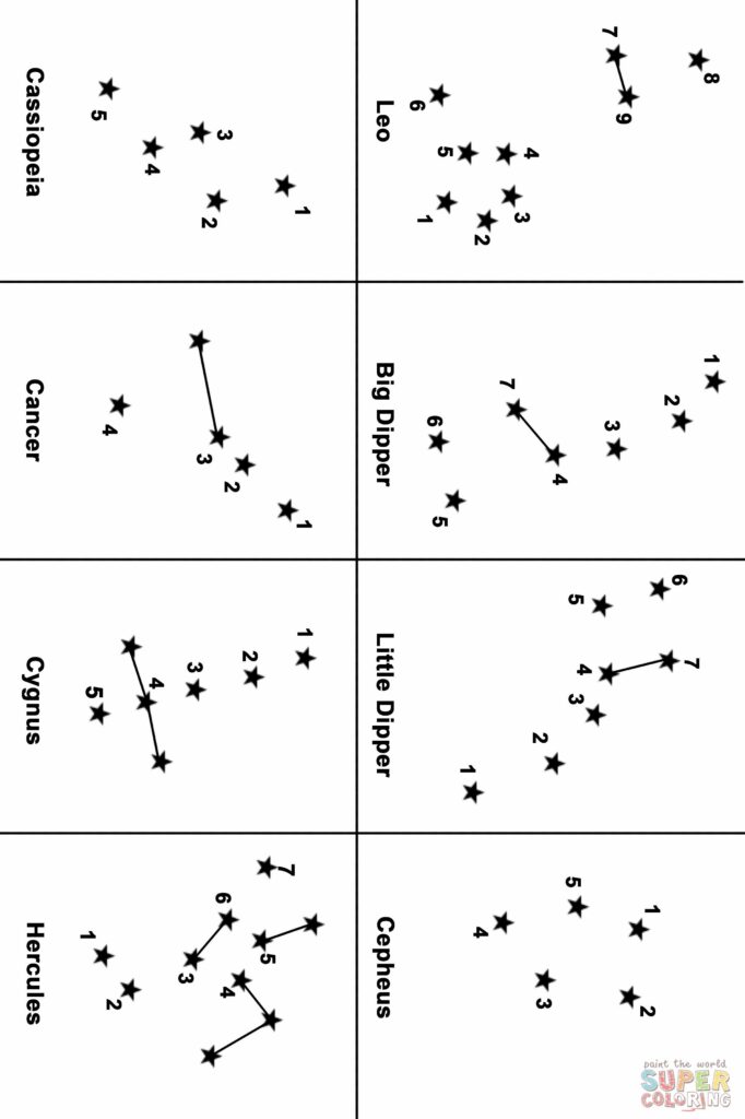 Orion Constellation Coloring Page From 88 Constellations Category