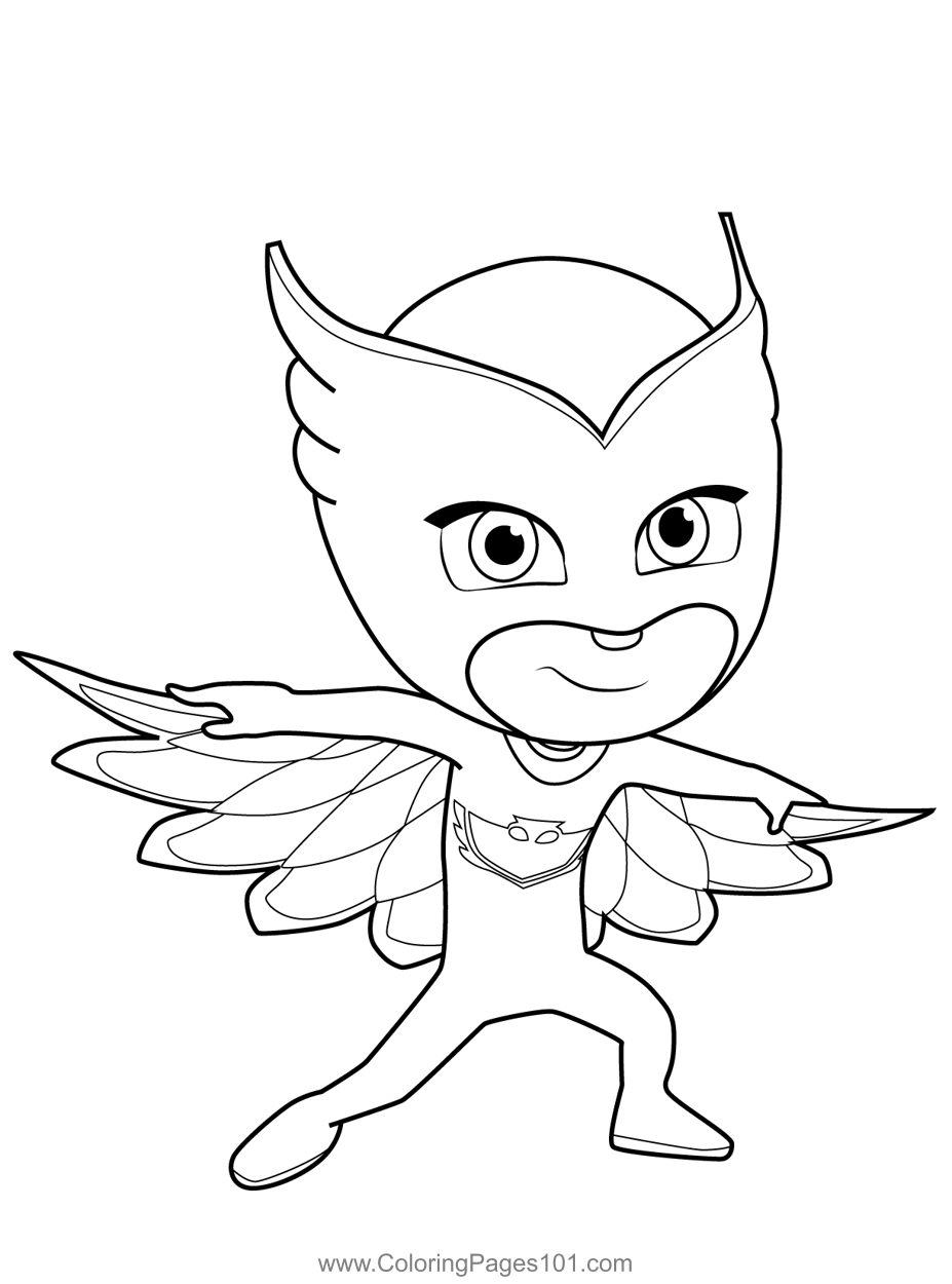 Owlette PJ Masks Coloring Page For Kids Free PJ Masks Printable 