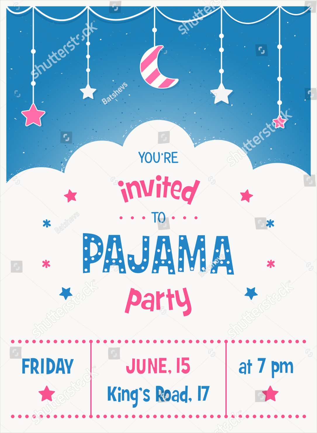 Pajama Party Invitation Template