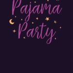 Pajama Party Invitation Template Card Template