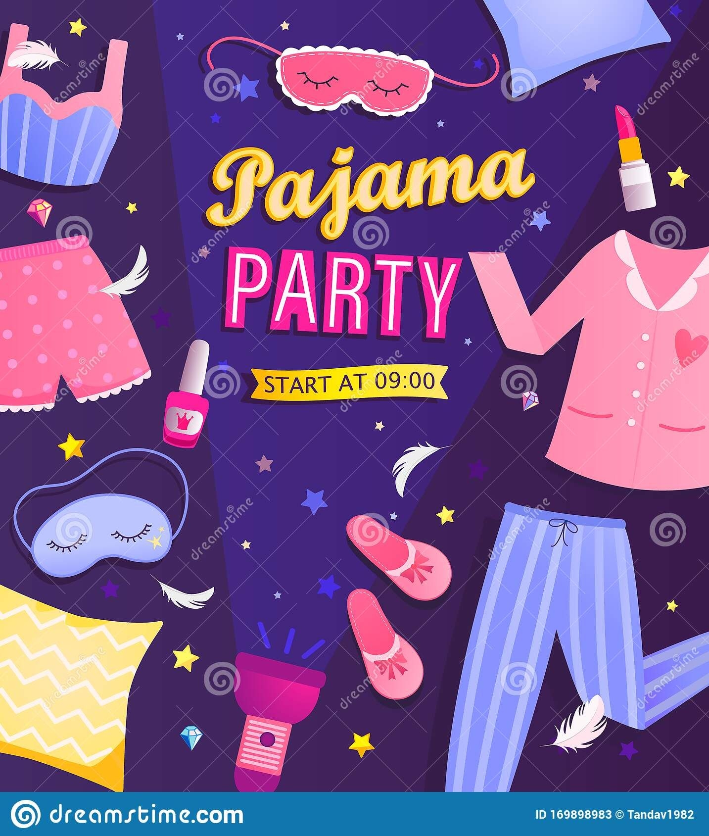 Pajama Party Invite Template Printable Word Searches