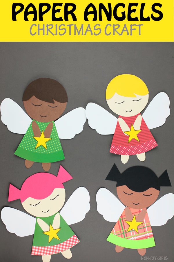 Paper Angels Easy Christmas Angel Craft WITH TEMPLATE
