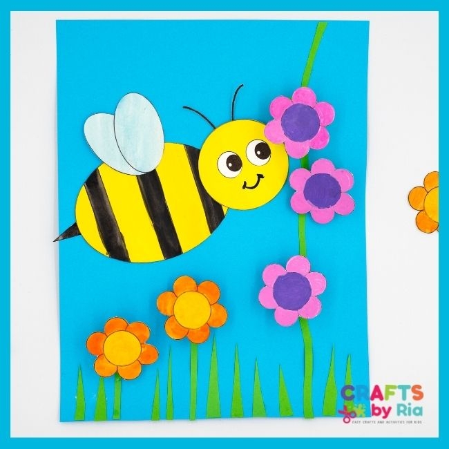 Paper Bee Craft Printable Template