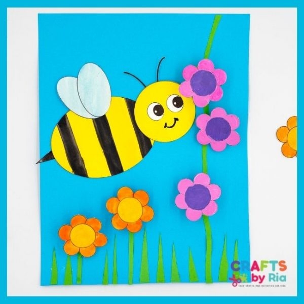 Paper Bee Craft Printable Template