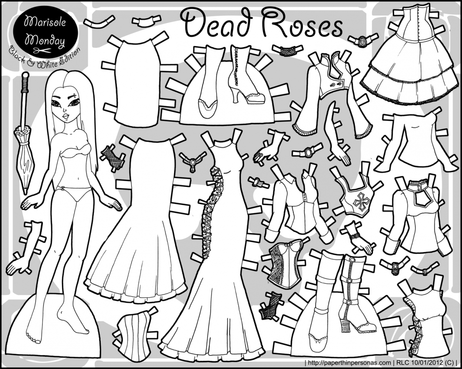 Paper Dolls Coloring Pages Paper Dolls Paper Dolls Clothing Paper 