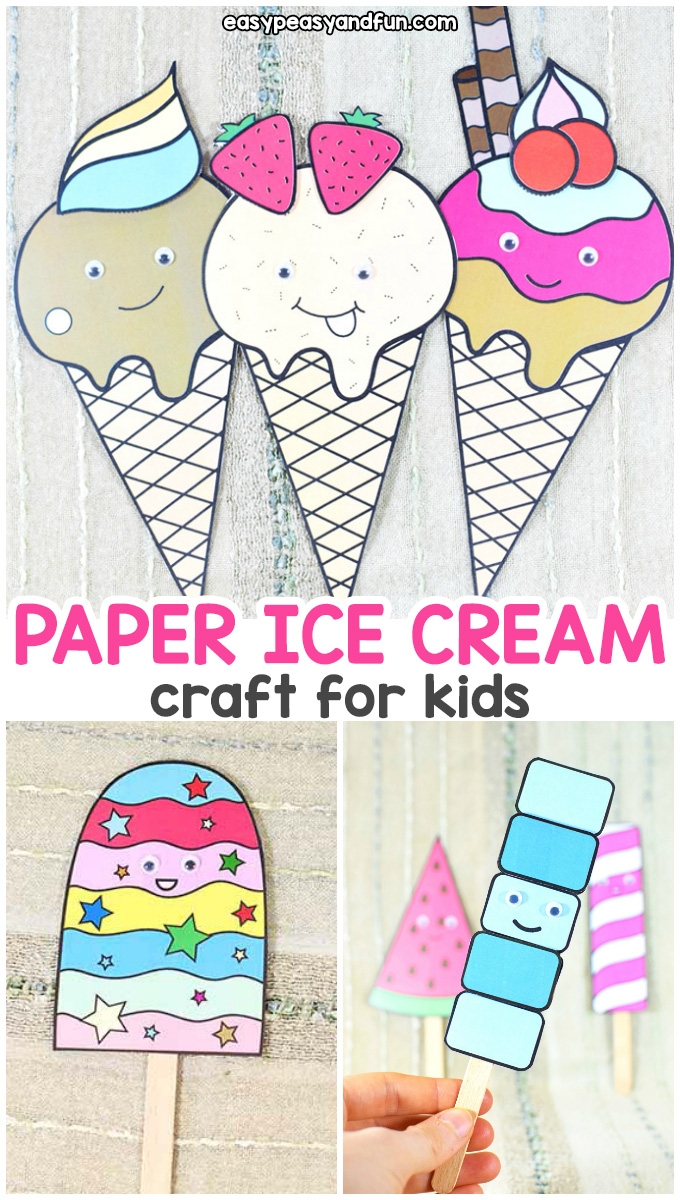 Paper Ice Cream Craft Easy Peasy And Fun