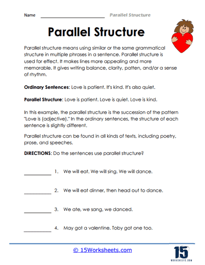 Parallel Structure Worksheets 15 Worksheets Worksheets Library