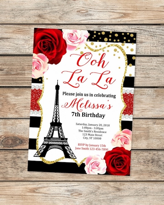 eiffel tower invitation free templates