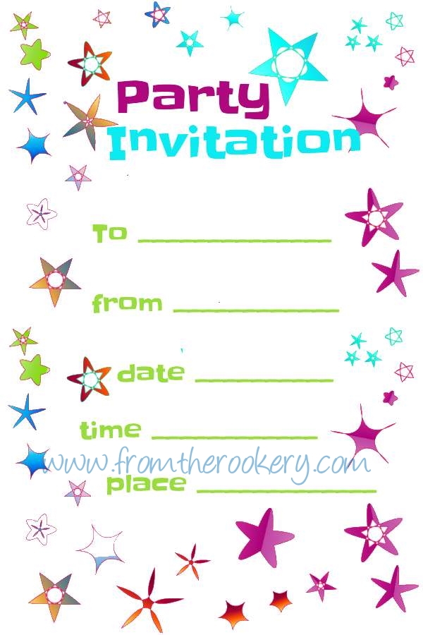 downloadable party invitation template