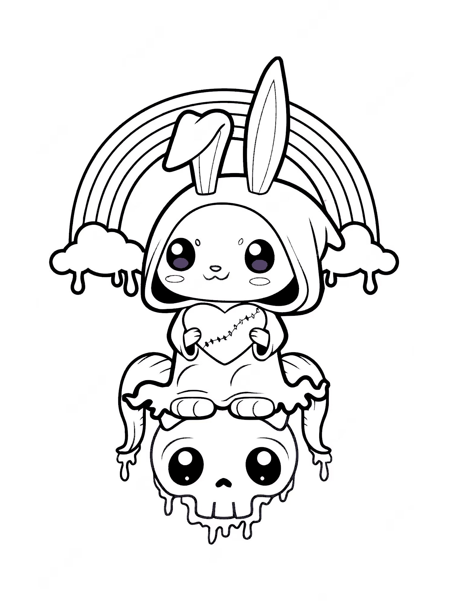 Pastel Goth Coloring Pages
