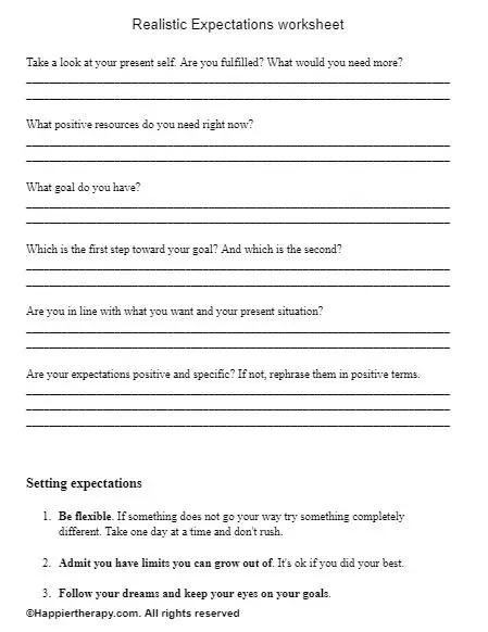 therapy worksheet