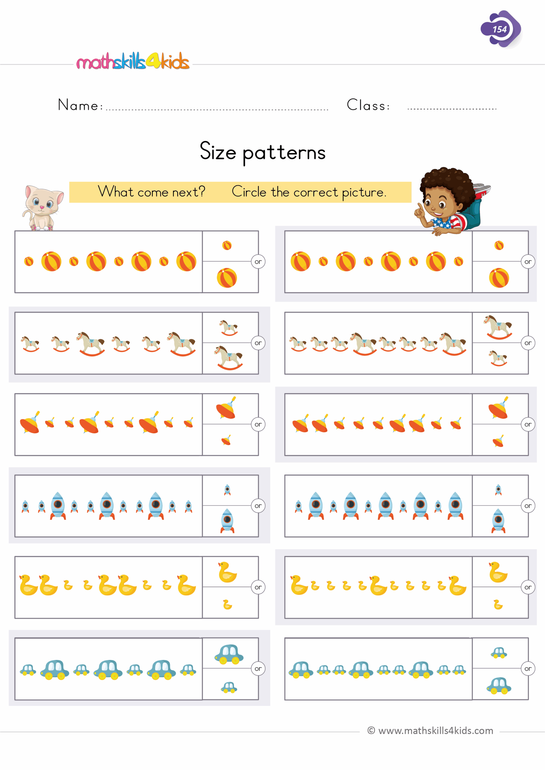 printable pattern worksheet