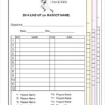 Pdf Printable Softball Lineup Cards