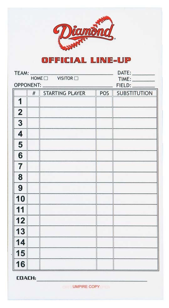 printable lineup cards pdf