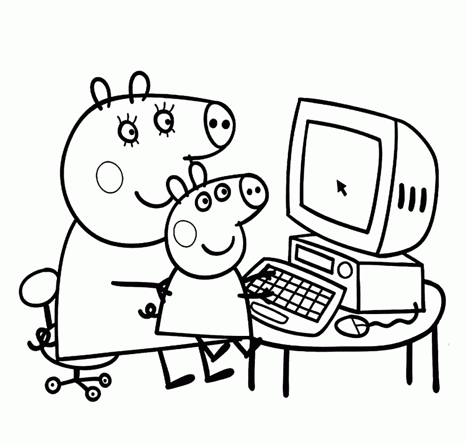 peppa pig coloring pages free