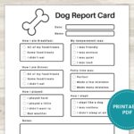 Pet Report Card Printable For Pet Sitter Business Dog Report Card Dog