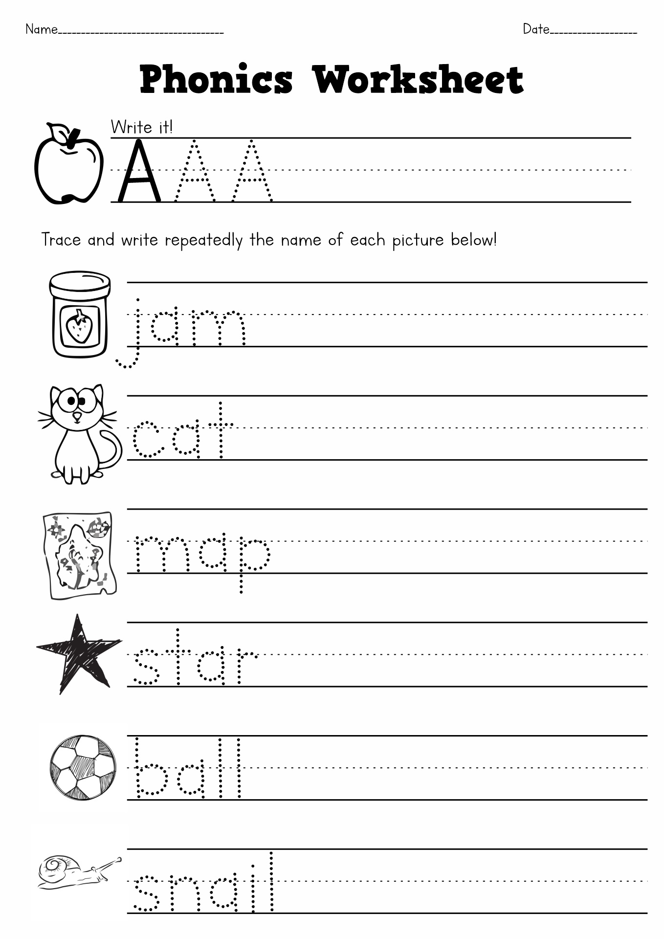 Phonics Worksheet Free Printable Digital PDF Worksheets Library