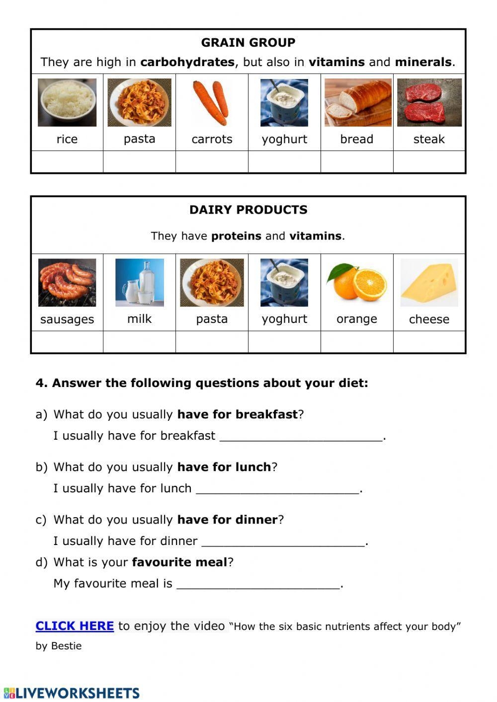 Pin On Nutrition Unit Worksheets Library