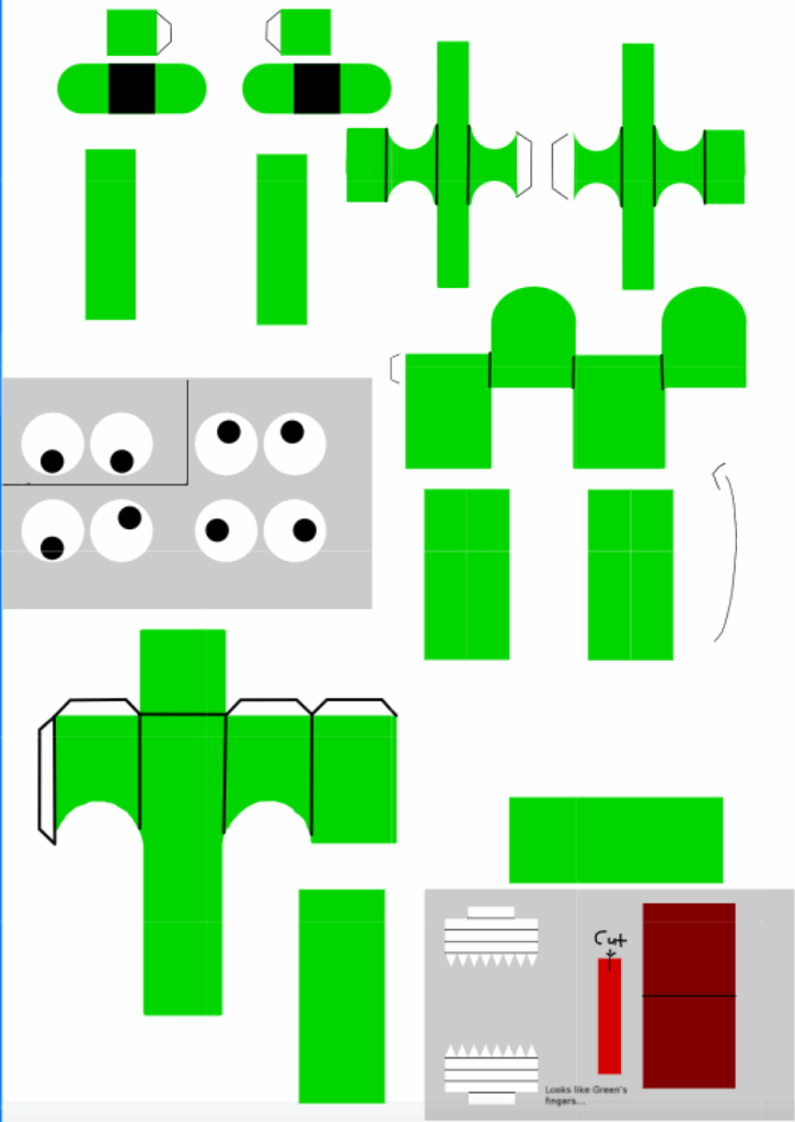 Pixel Papercraft Cyan rainbow Friends 49 OFF