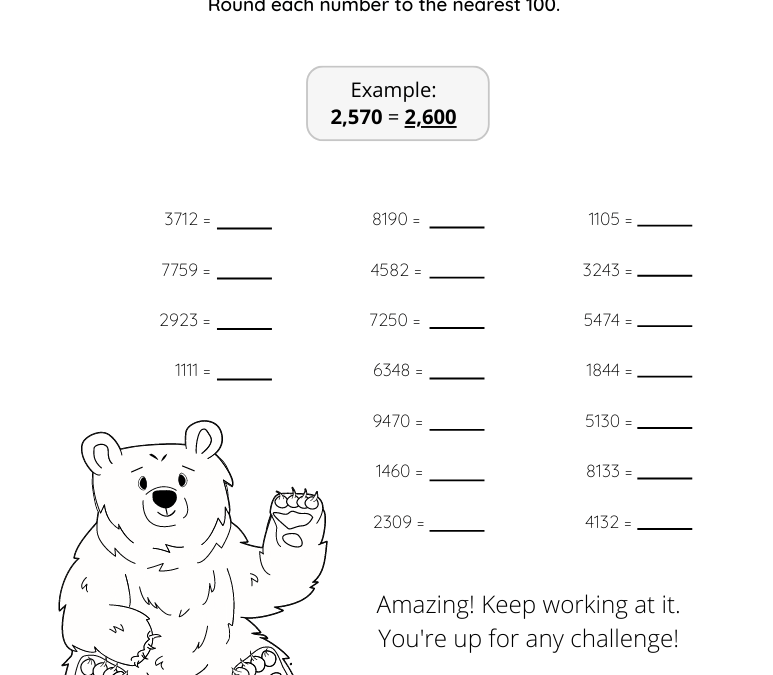 Place Values Worksheet Ordering Numbers Free Math Sheet