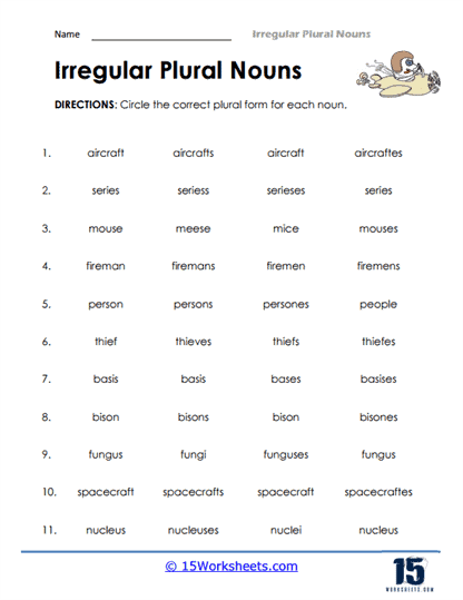 Plural Nouns Worksheet Grade 1 PrimaryLearning Org Worksheets Library