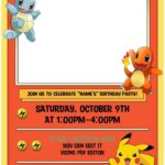 Pokemon Birthday Invitation Template Free Content Calendar Template