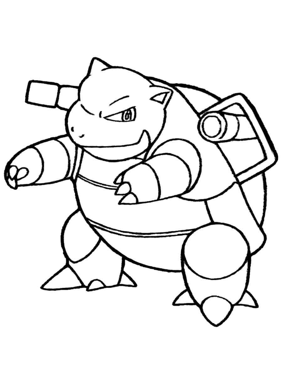 Pokemon Blastoise Coloring Pages Free Printable