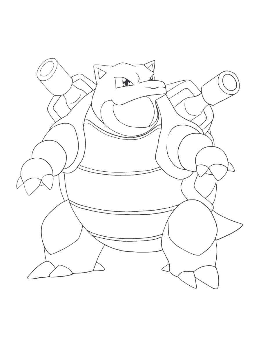 Pokemon Blastoise Coloring Pages Free Printable
