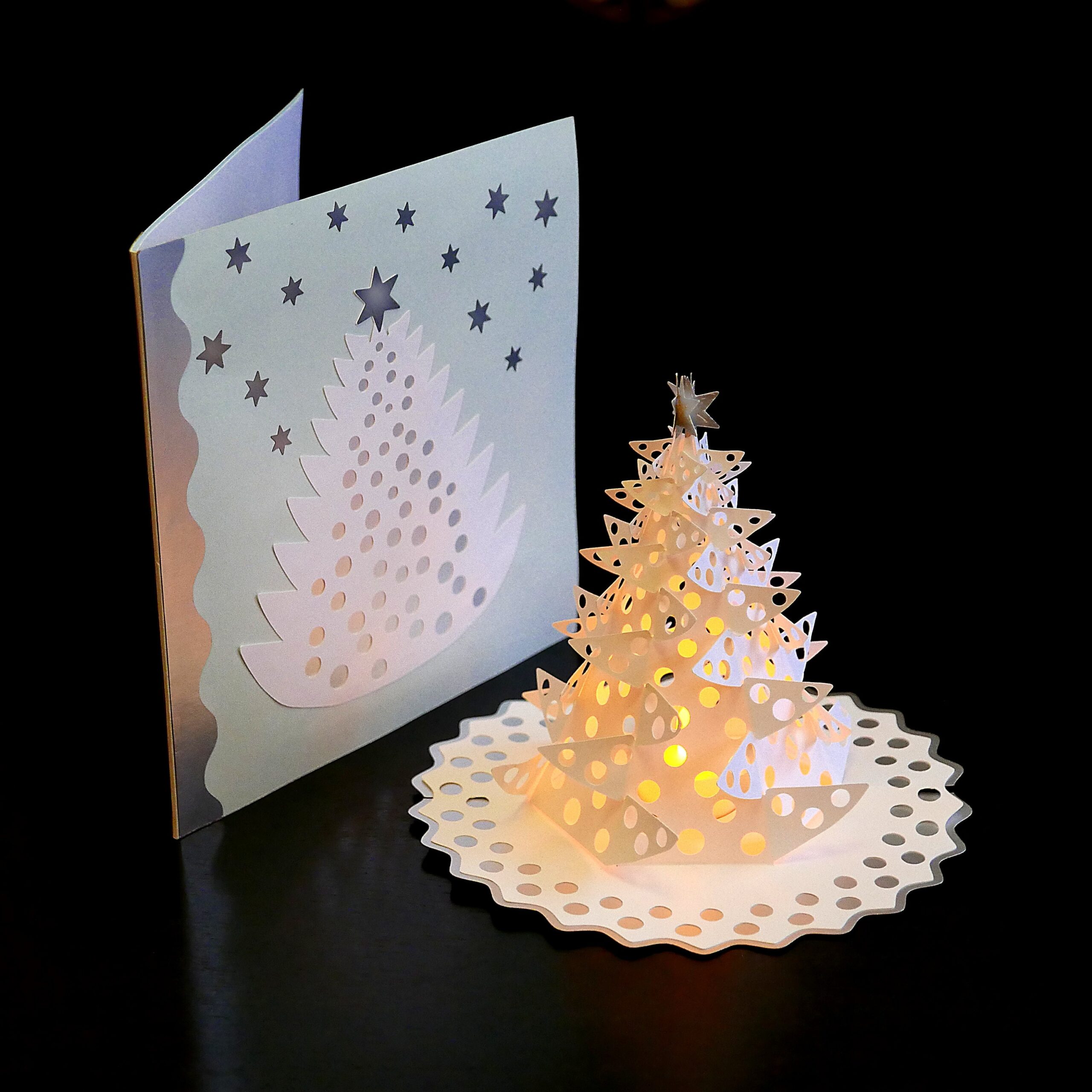 printable christmas tree pop up card template