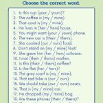 Possessive Pronoun Adjective Worksheet