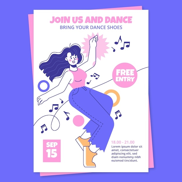 dance invitation template