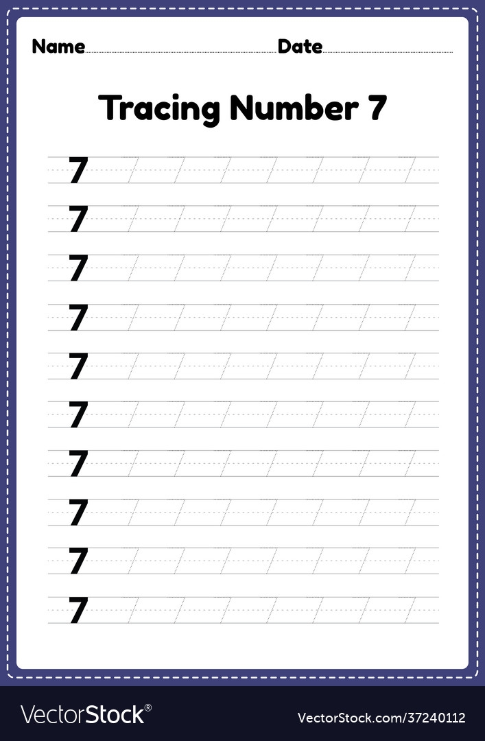 Premium Vector Printable Number 10 Tracing Worksheet For 