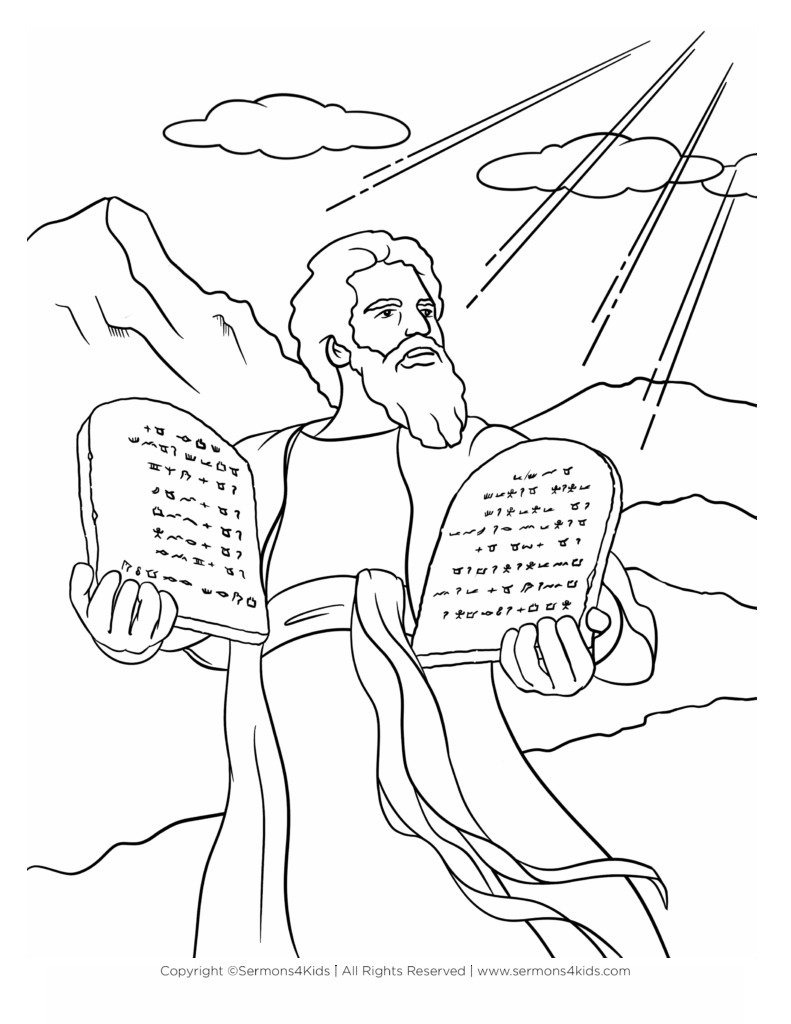 Preschool 10 Commandments Coloring Page A Fun Way To Learn About God 39 s
