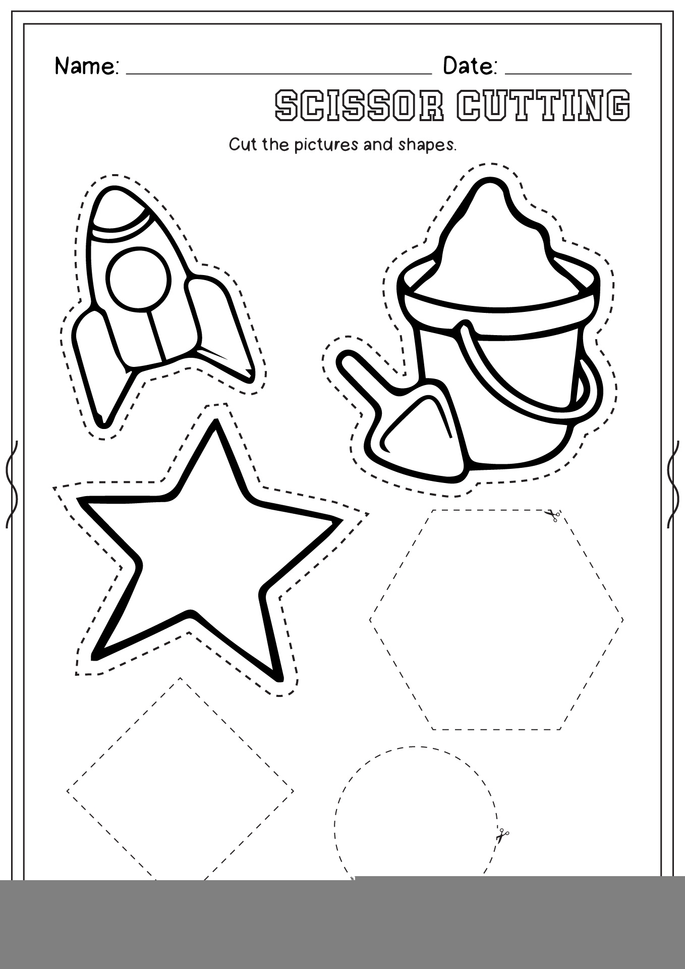 preschool cutting worksheets