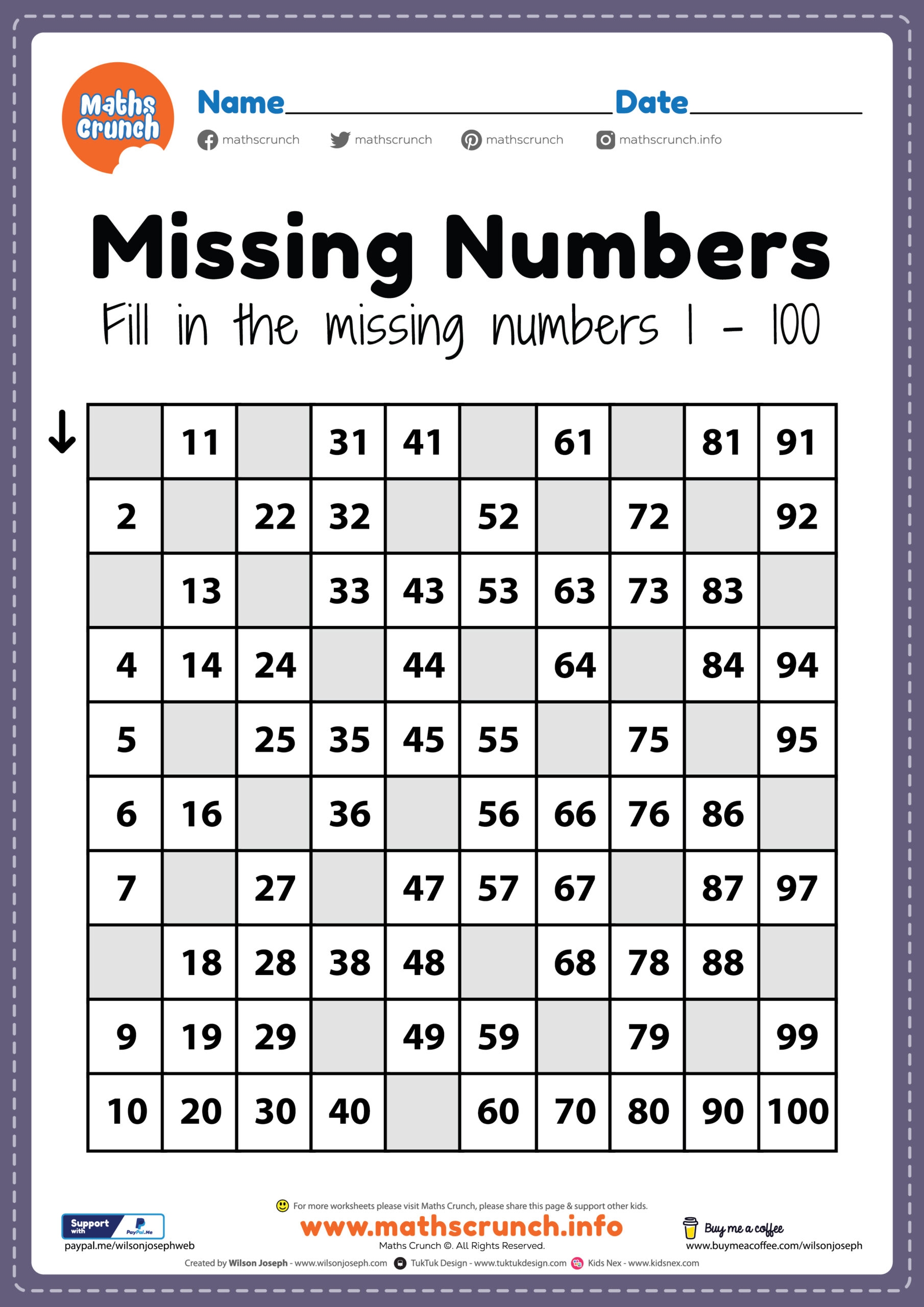 worksheets for math