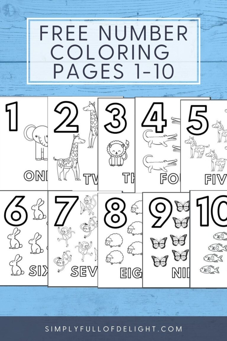 free number coloring pages