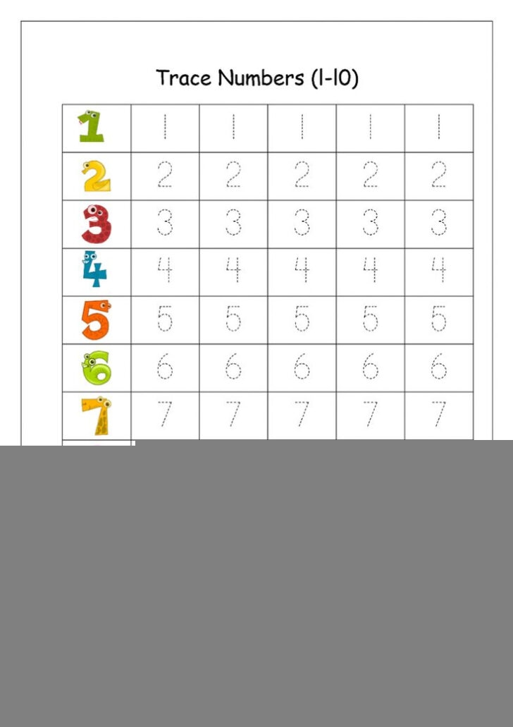 Preschool Number Tracing Worksheets Pdf Writing Worksheets