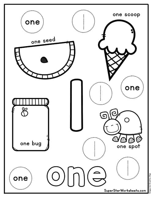 number worksheets preschool