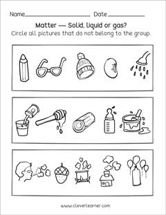 preschool science worksheets
