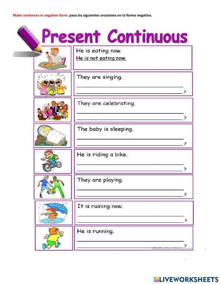present progressive worksheet